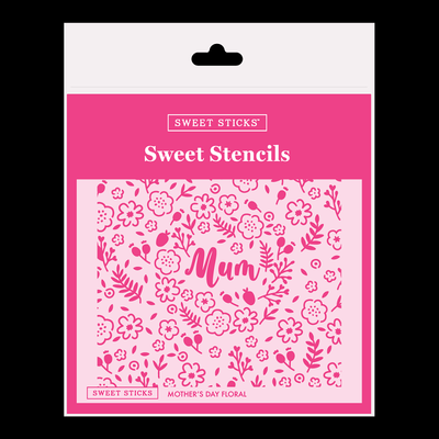 Mothers Day Floral Stencil by Sweet Sticks