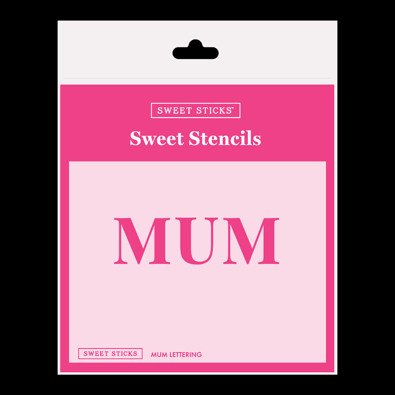 Mum 80 Lettering Mum Lettering Stencil by Sweet Sticks - Kiwicakes
