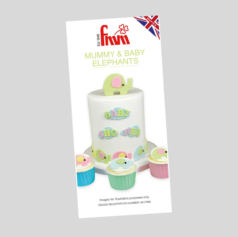 Mummy and Baby Elephant Elephants icing Cutter set by FMM
