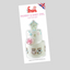 Fmm  mummy and baby owl cutter set packaging, featuring a white cake decoration illustration with owl motifs and a pink rose on a light gray background.