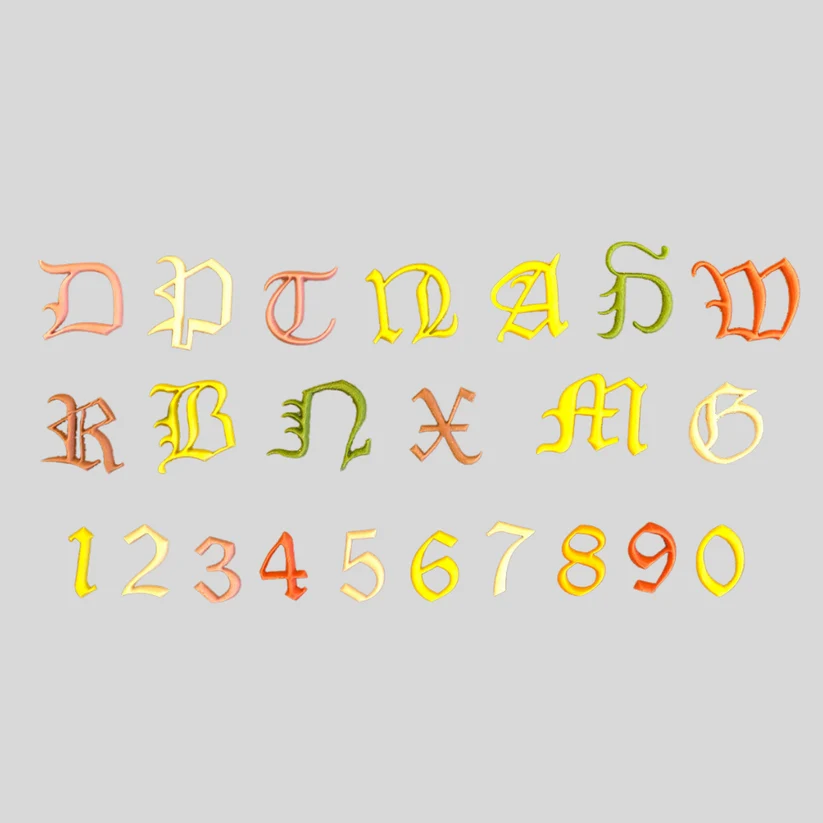 Old English font Alphabet cutter set Upper case by FMM