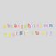 Old english alphabet in fondant icing
