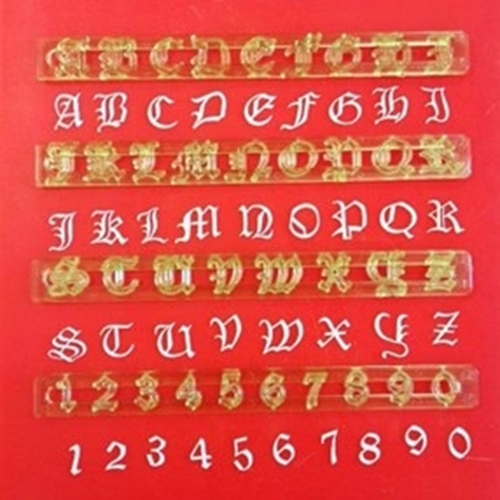 Old English font Alphabet cutter set Upper case by FMM