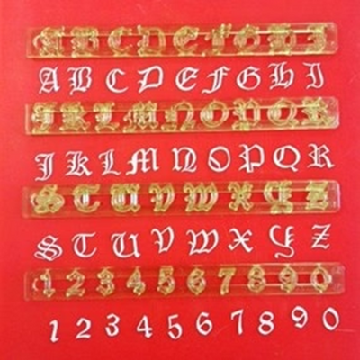 Old English font Alphabet cutter set Upper case by FMM