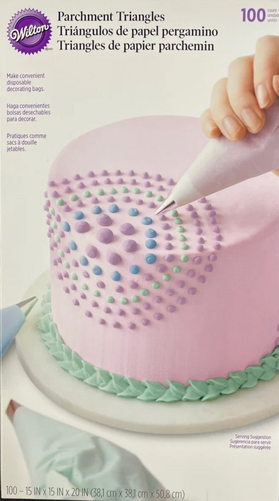 Parchment triangles for piping 100 pack by Wilton