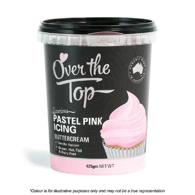 Ready made buttercream 425g by Over the Top Pastel Pink