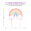 Pastel Rainbow & clouds cake topper