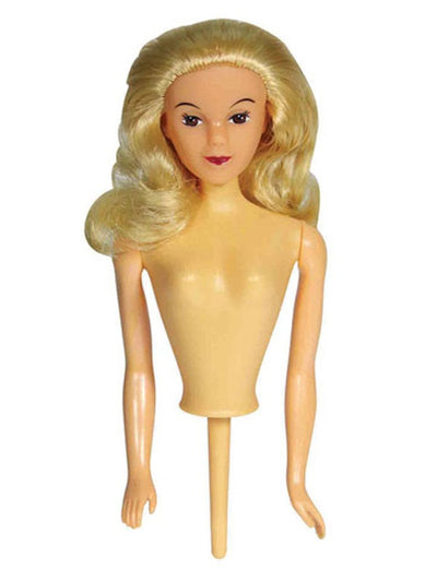 Doll pick Olivia Blonde hair for dolly varden cake by PME