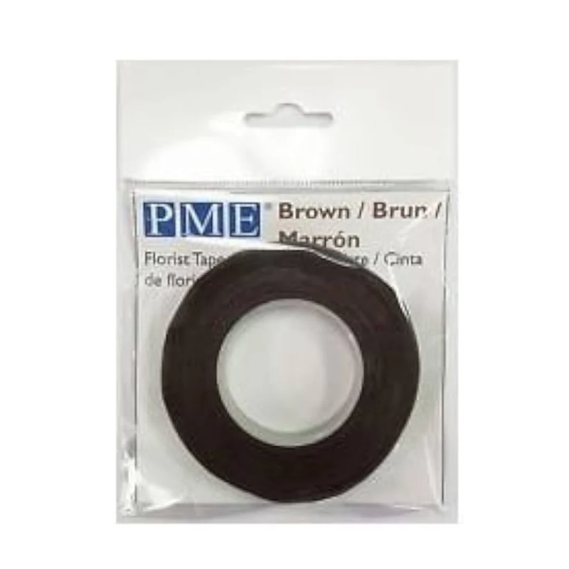 Packaged brown florist tape with PME branding on a white background