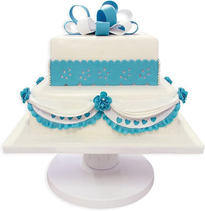 Example of decorated cake using frill cutters