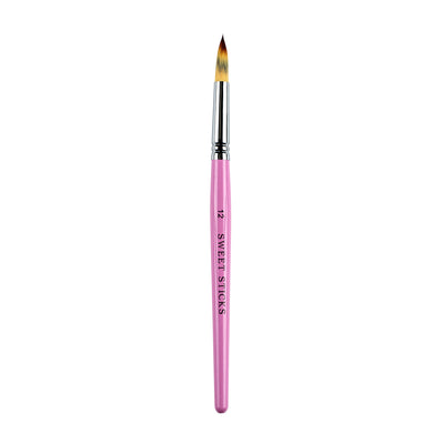 Pink Pointed Round Paint BRUSH No 12 by Sweet Sticks