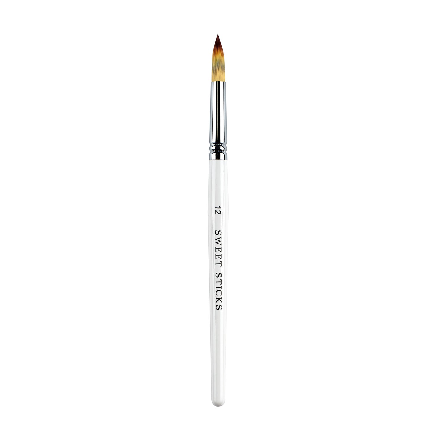 White Pointed Round Paint BRUSH No 12 by Sweet Sticks