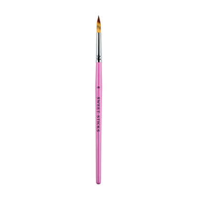 Pink Pointed Round Paint BRUSH No 6 by Sweet Sticks
