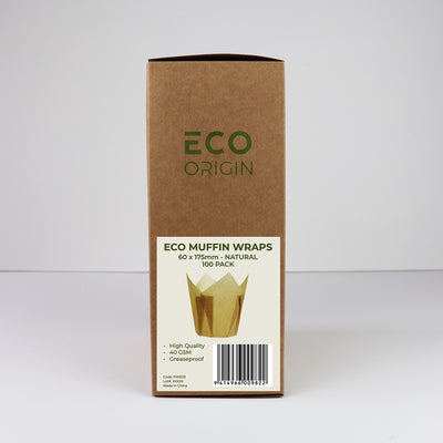 Eco Muffin Wraps 60x175mm Natural 100 pack