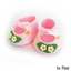 Baby booties sugar icing cake decoration Pink