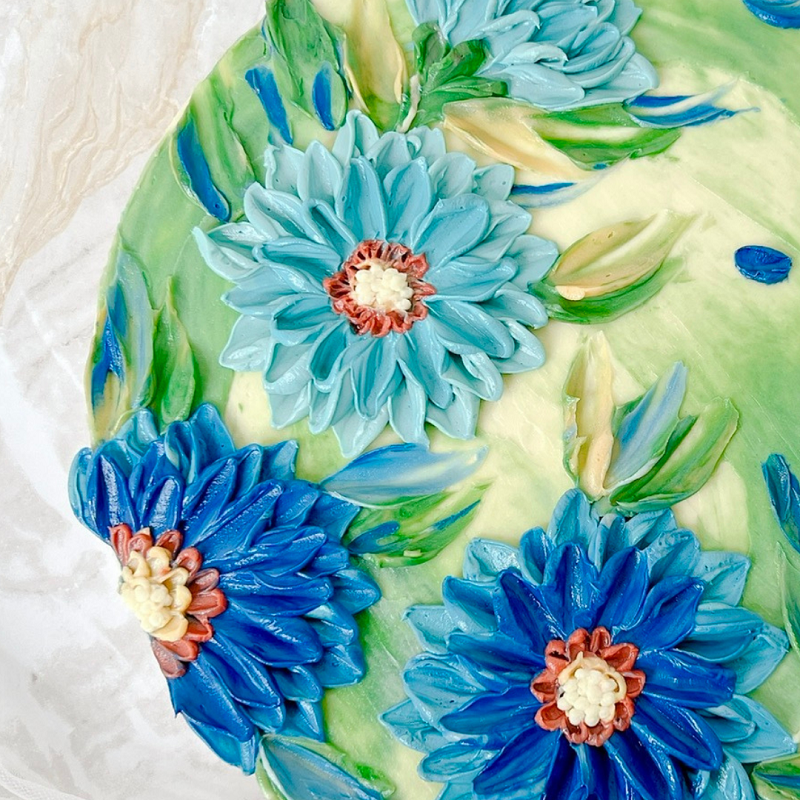 cake example with teal icing