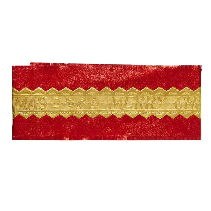 Christmas "Merry Christmas message" cake frill embossed foil choose your colour - Red option