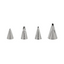 4 metal piping tips branded Wilton