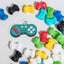 Colorful game controller-shaped candy sprinkles 