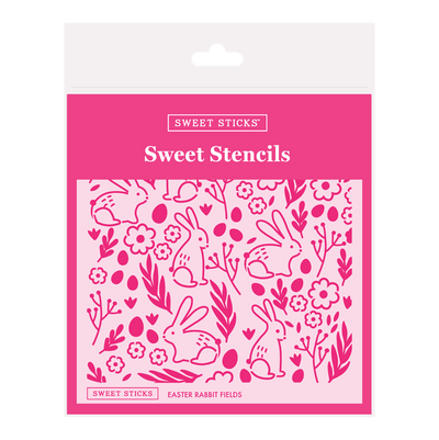 Easter Rabbit Fields Stencil by Sweet Sticks