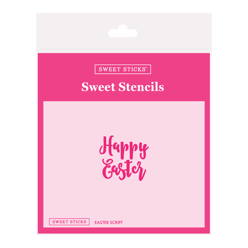 Easter Script Pattern Happy Easter Script Stencil by Sweet Sticks - Kiwicakes