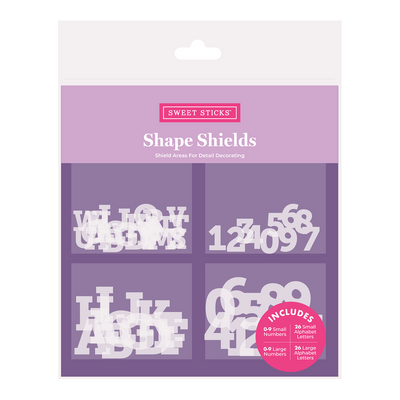 Shape Shields Alphabet & Numbers use with Sweet Sticks stencils