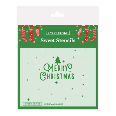 Merry Christmas Sparkle Stencil by Sweet Sticks