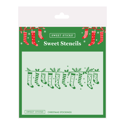 Christmas Stockings Stencil by Sweet Sticks