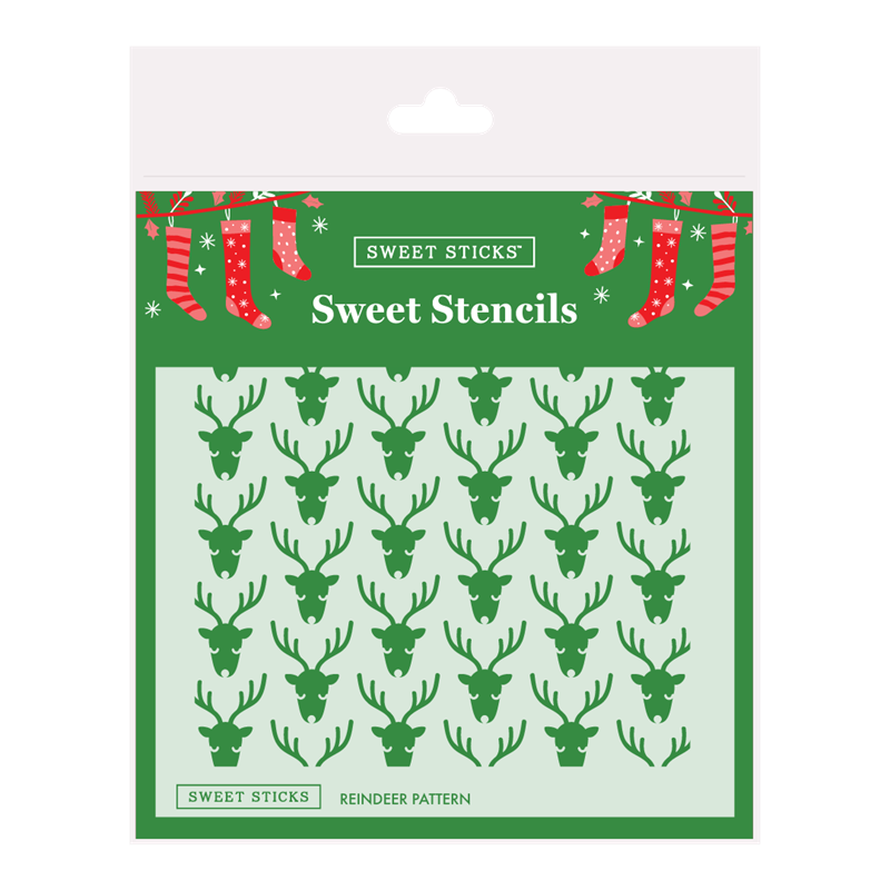 Christmas Reindeer Pattern Stencil by Sweet Sticks
