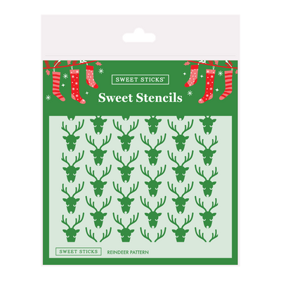 Christmas Reindeer Pattern Stencil by Sweet Sticks
