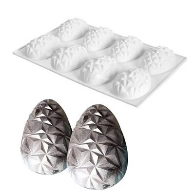 Small Easter Eggs 8 cavity silicone mould Geometric Eggs