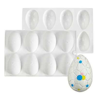 Small Easter Eggs 8 cavity silicone mould Traditional cracked Eggs