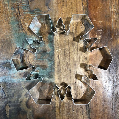 Detailed Snowflake cookie cutter Diamond ends Xtra Large