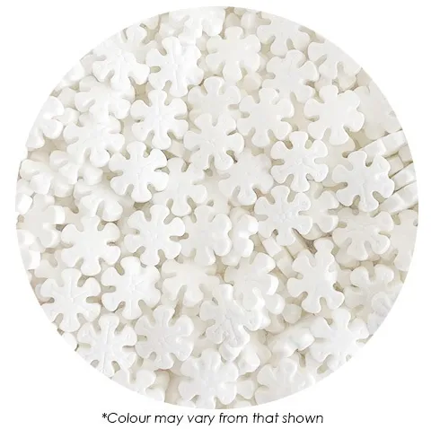 close-up Snowflake Sprinkles white