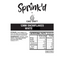 Snowflake Sprinkles white 500g info label