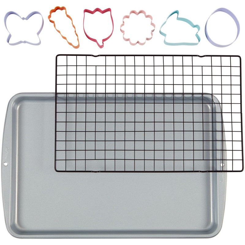 Cookie Cutter Display Rack Easter or Spring Cookie cutter set with baking tray and cooling rack g ...