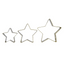 3 graduated star cookie cutters on white background