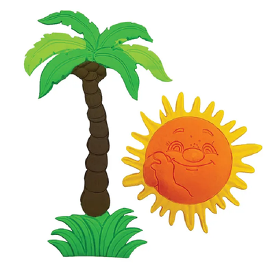 Sun and Palm Tree silicone mould