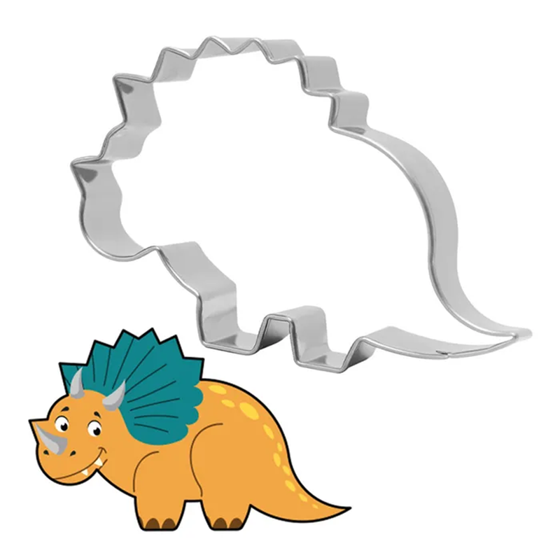 Triceratops dinosaur cookie cutter