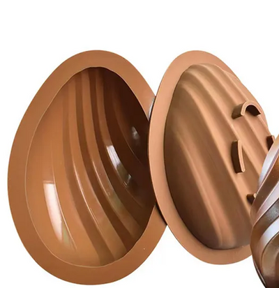 Large Easter egg silicone chocolate mould Swirl EGG
