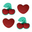 Edible Sugar Decorations Mon Cheri Hearts & Cherries 12pk