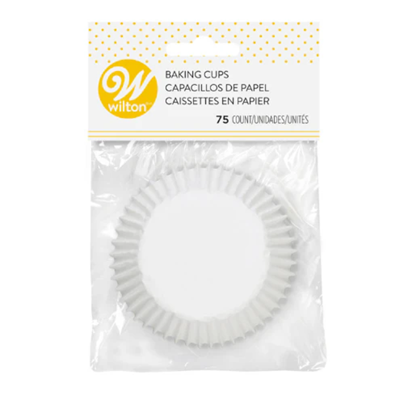 White standard cupcake papers Pack 75 by Wilton
