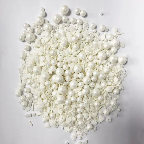 80g sprinkle medley by Arcoiris White mix of pearls and sprinkles