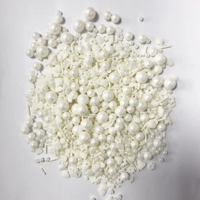 80g sprinkle medley by Arcoiris White mix of pearls and sprinkles