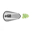 Illustration of a Wilton icing nozzle tip with number 68 and a sample leaf design.
