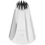 Metallic piping tip with 'Wilton' branding on a white background
