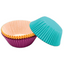 Jewel tone Rainbow mini cupcake papers pack 100