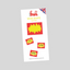 A white product card for a 'WOW SHAPE CUTTER' by the brand 'fmm' featuring red and yellow comic-style starburst shapes with text like 'ZAP!', 'POW!', and 'BAM!' on a light gray background.