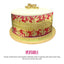 Christmas patterned cake frill embossed foil choose your colour