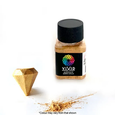 Vivid Antique Gold Shimmer 10g pot Edible Metallic lustre dust